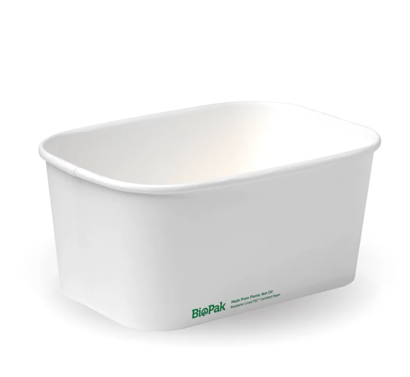 1,000ml White BioBoard Takeaway Base - 300/carton