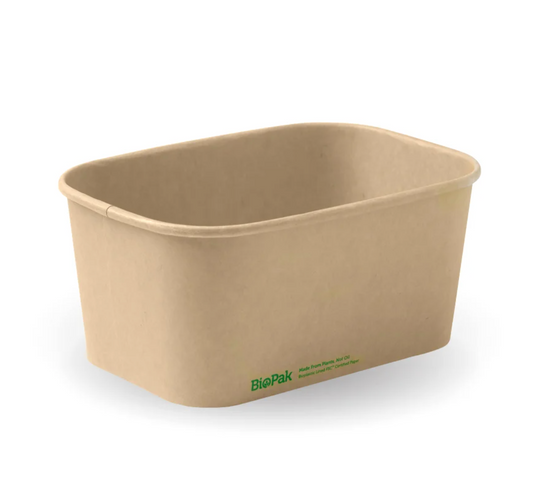 1,000ml Kraft BioBoard Takeaway Base - 300/carton