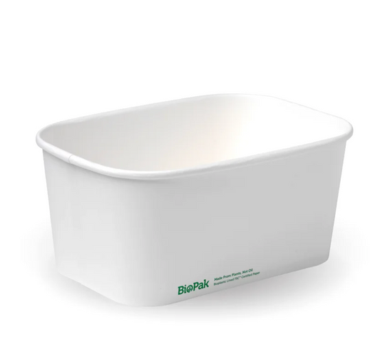 1,000ml White BioBoard Takeaway Base - 300/carton