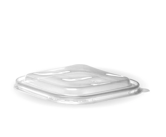 750ml-1,400ml Clear PP Square Takeaway Lid - 300/carton
