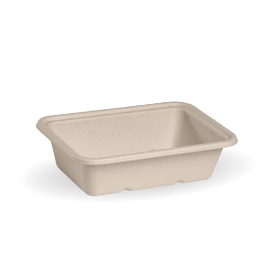600ml Natural Plant Fibre Takeaway Base - 500/carton