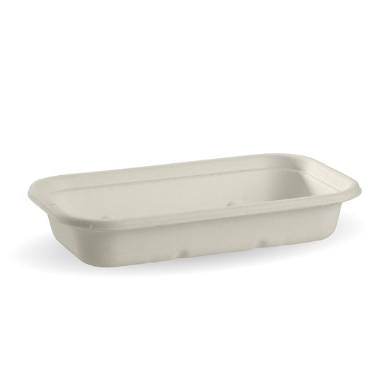 750ml White Plant Fibre Takeaway Base - 500/carton