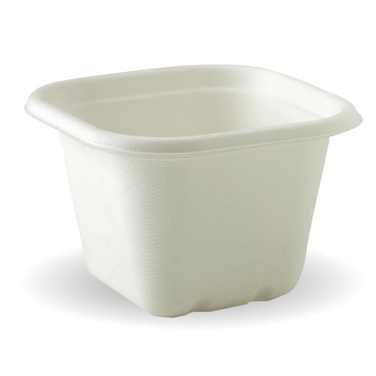 630ml White Plant Fibre Takeaway Base - 600/carton